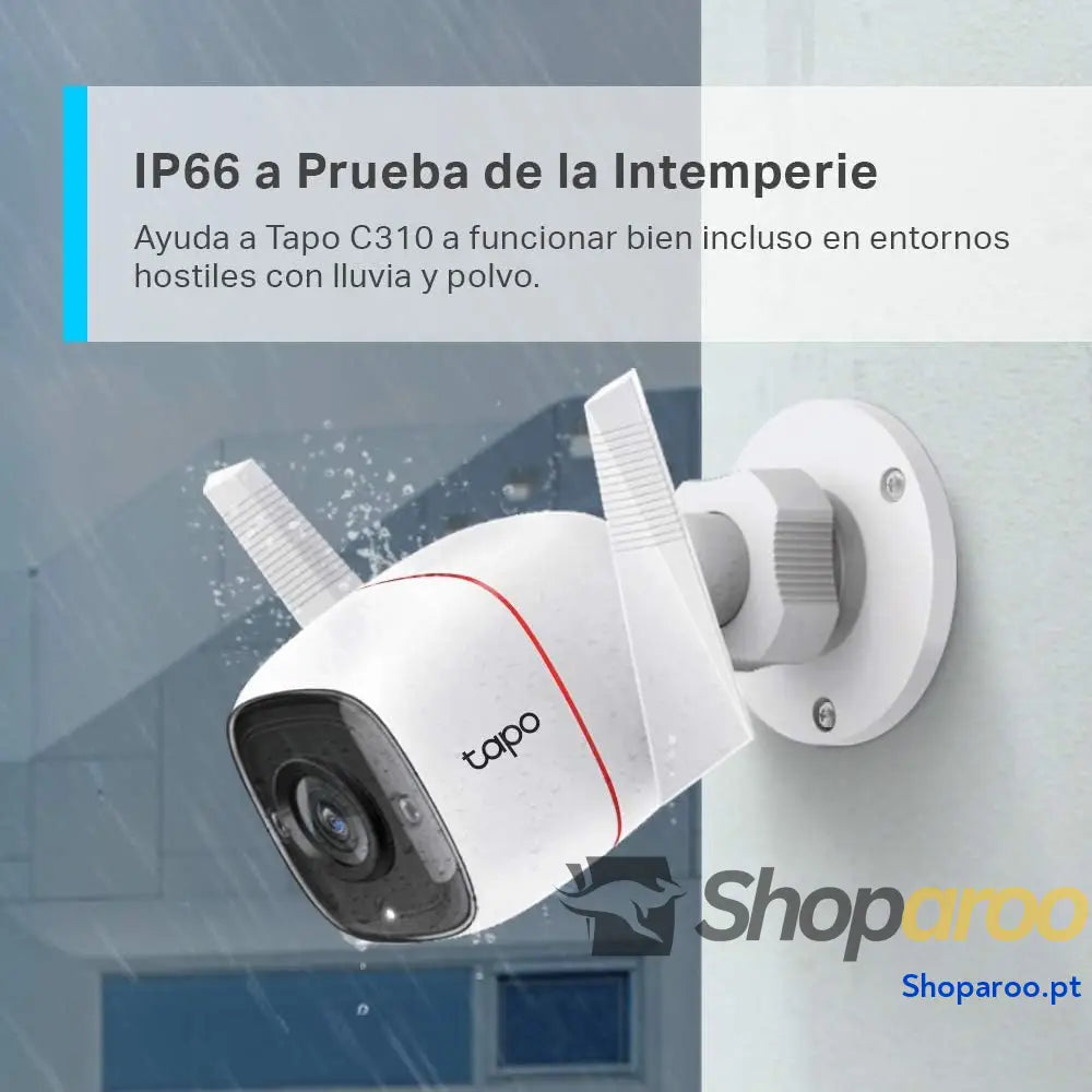 Câmara de vigilância WiFi exterior câmara 2K 3MP sem bateria IP66 à prova água e poeira até 30 m visão noturna deteção