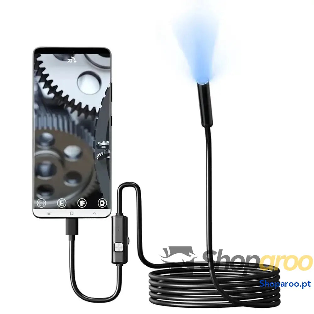 Camara endoscópica 7 mm IP67 USB para telefone e PC