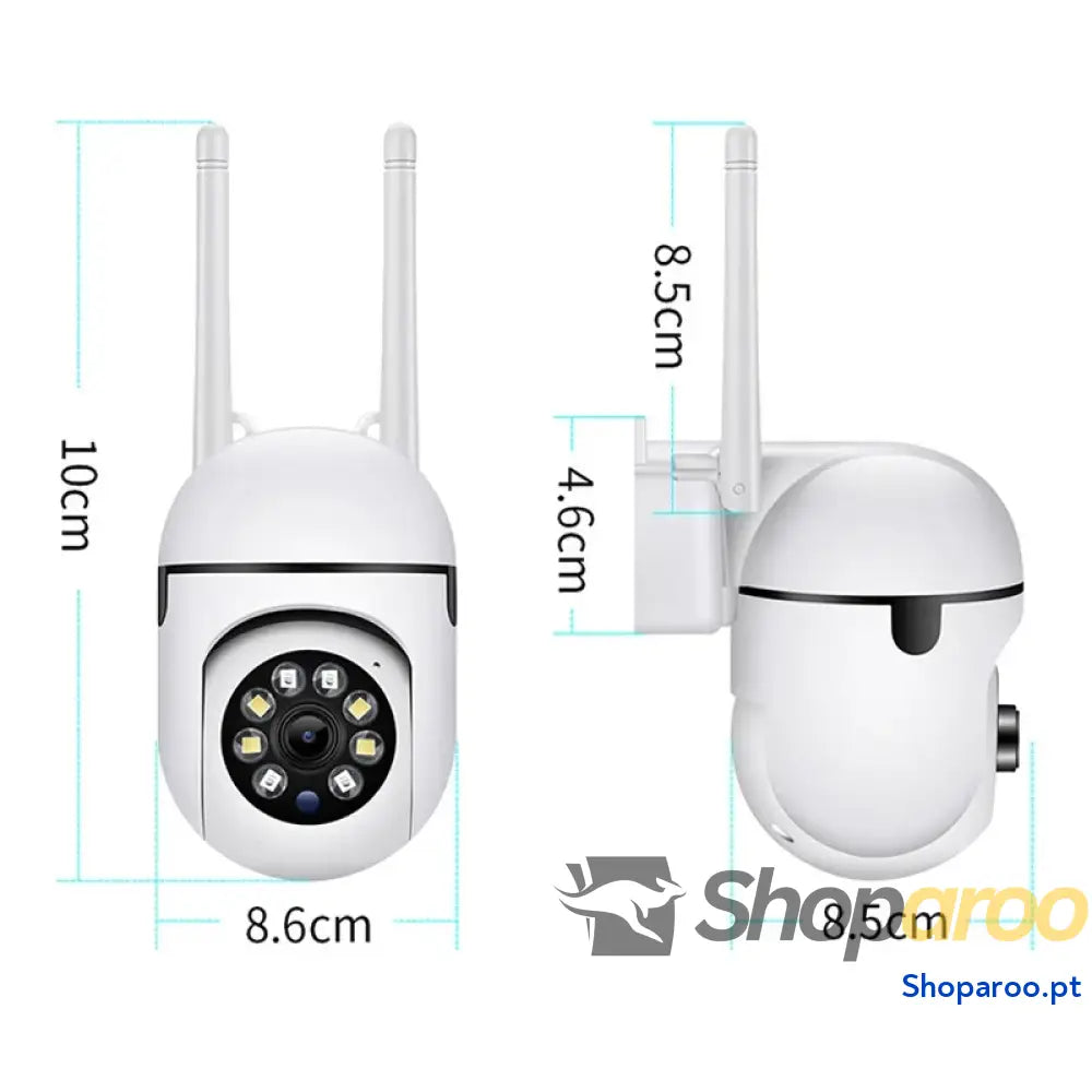 Câmara PTZ Wi-Fi 8MP com Zoom 4X Visão Noturna e Áudio Bidirecional