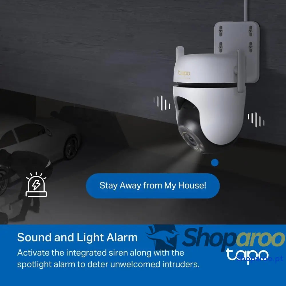 Cámara Seguridad Exterior 360° 3K 5MP Visión Nocturna Color Resistencia IP66 Alarma Sonora/Luz Detección AI