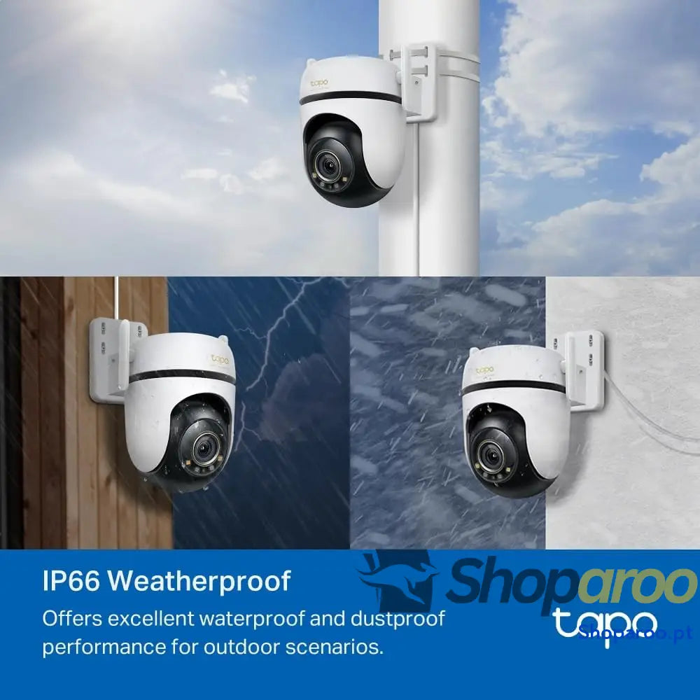 Cámara Seguridad Exterior 360° 3K 5MP Visión Nocturna Color Resistencia IP66 Alarma Sonora/Luz Detección AI