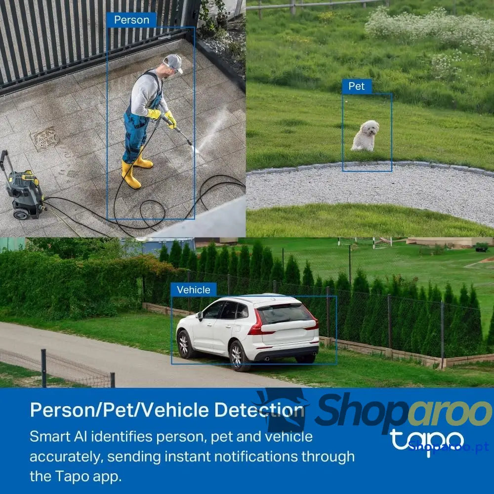 Cámara Seguridad Exterior 360° 3K 5MP Visión Nocturna Color Resistencia IP66 Alarma Sonora/Luz Detección AI