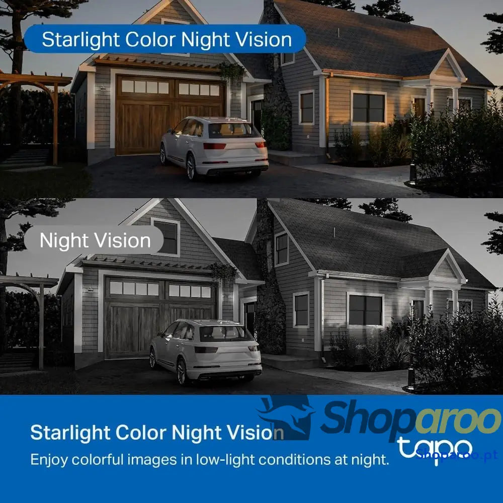 Cámara Seguridad Exterior 360° 3K 5MP Visión Nocturna Color Resistencia IP66 Alarma Sonora/Luz Detección AI