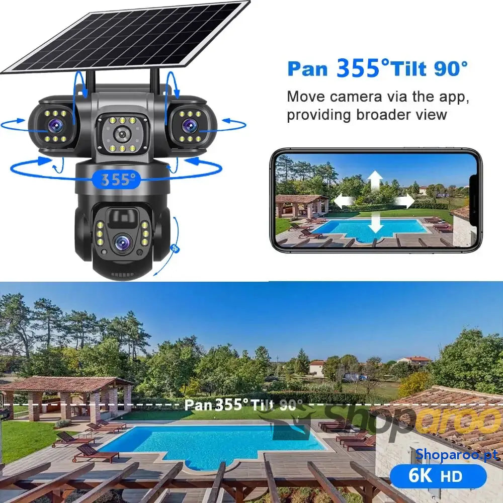 Câmara Solar 4G Zoom 10X PIR com Visão Noturna e Áudio Bidirecional
