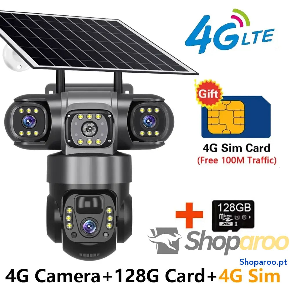 Câmara Solar 4G Zoom 10X PIR com Visão Noturna e Áudio Bidirecional