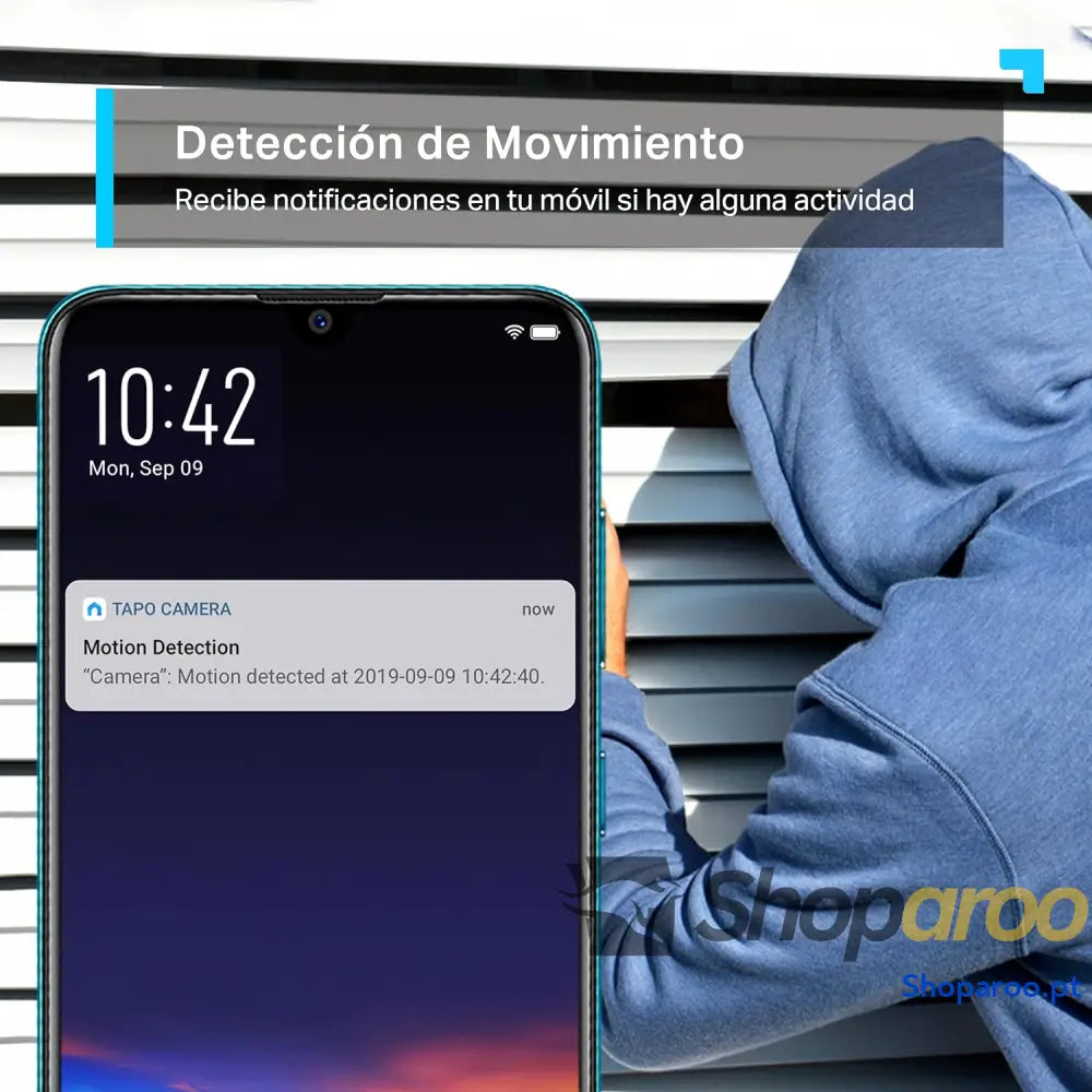 Câmara Wi Fi interior TP Link de 3 MP (2K) câmara vigilância visão noturna notificações em tempo real armazenamento