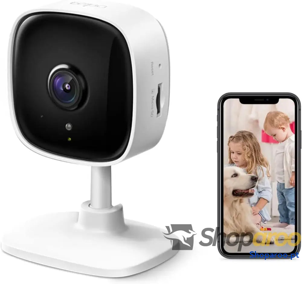 Câmara Wi Fi interna TP Link câmara de vigilância 3MP visão noturna áudio bidirecional notificações em tempo real