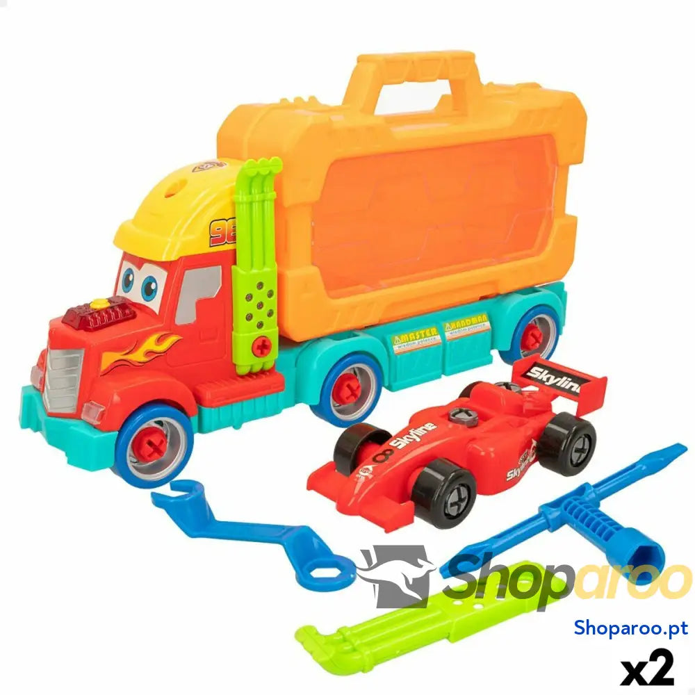 Camião Porta veículos Colorbaby 43 x 23,5 10,5 cm (2 Unidades)