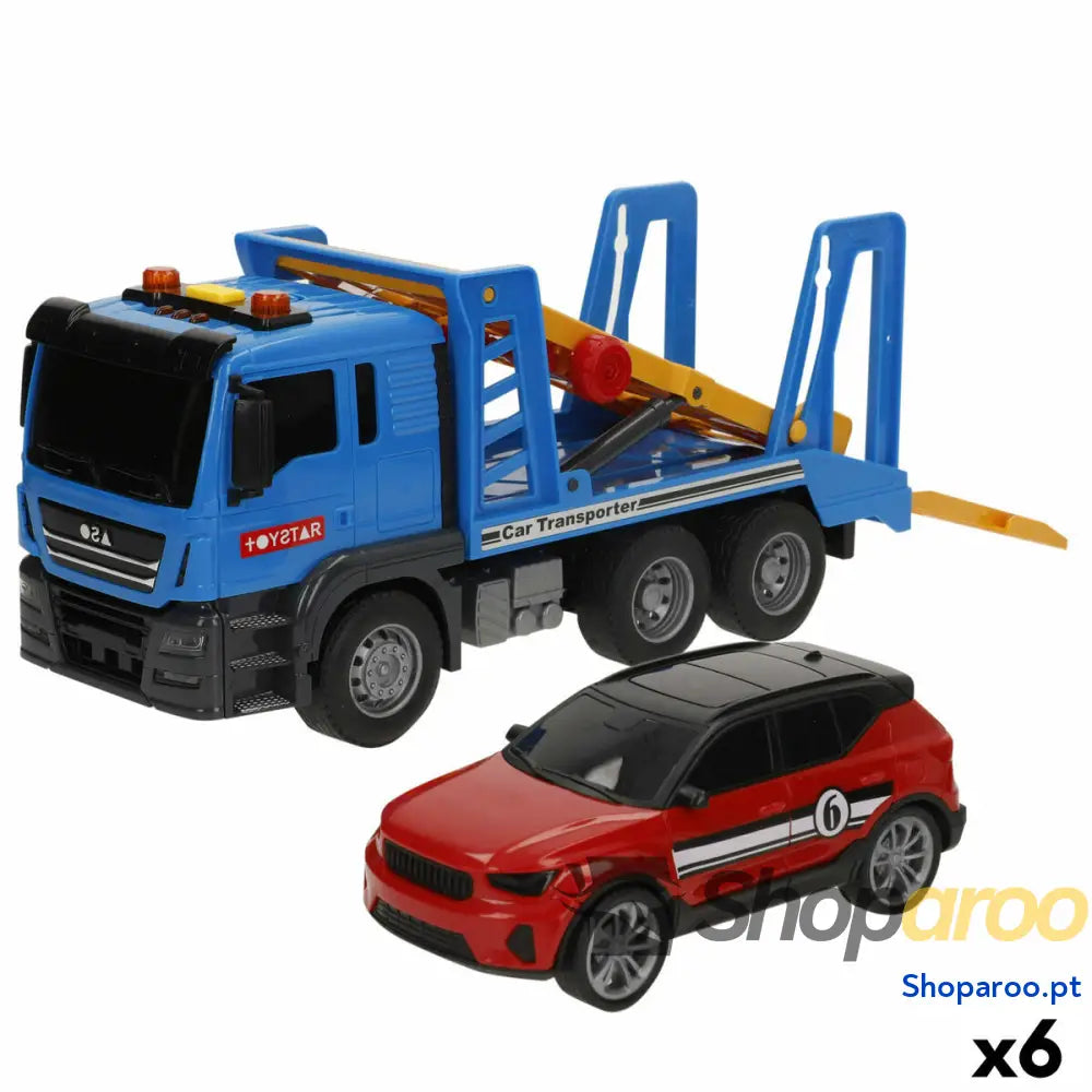 Camião Porta veículos Speed & Go 26 x 13 9 cm (6 Unidades)