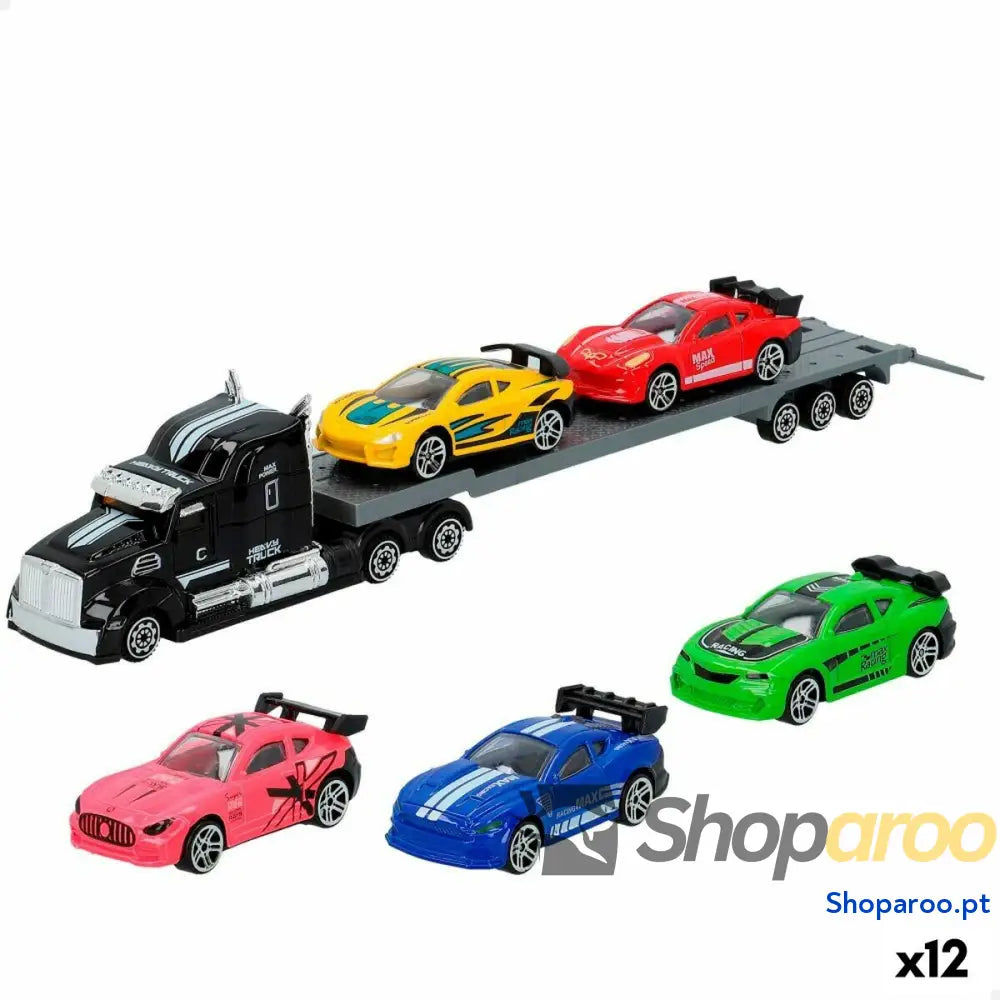Camião Portaveículos e Carros Speed & Go 28 x 5 4,5 cm (12 Unidades)