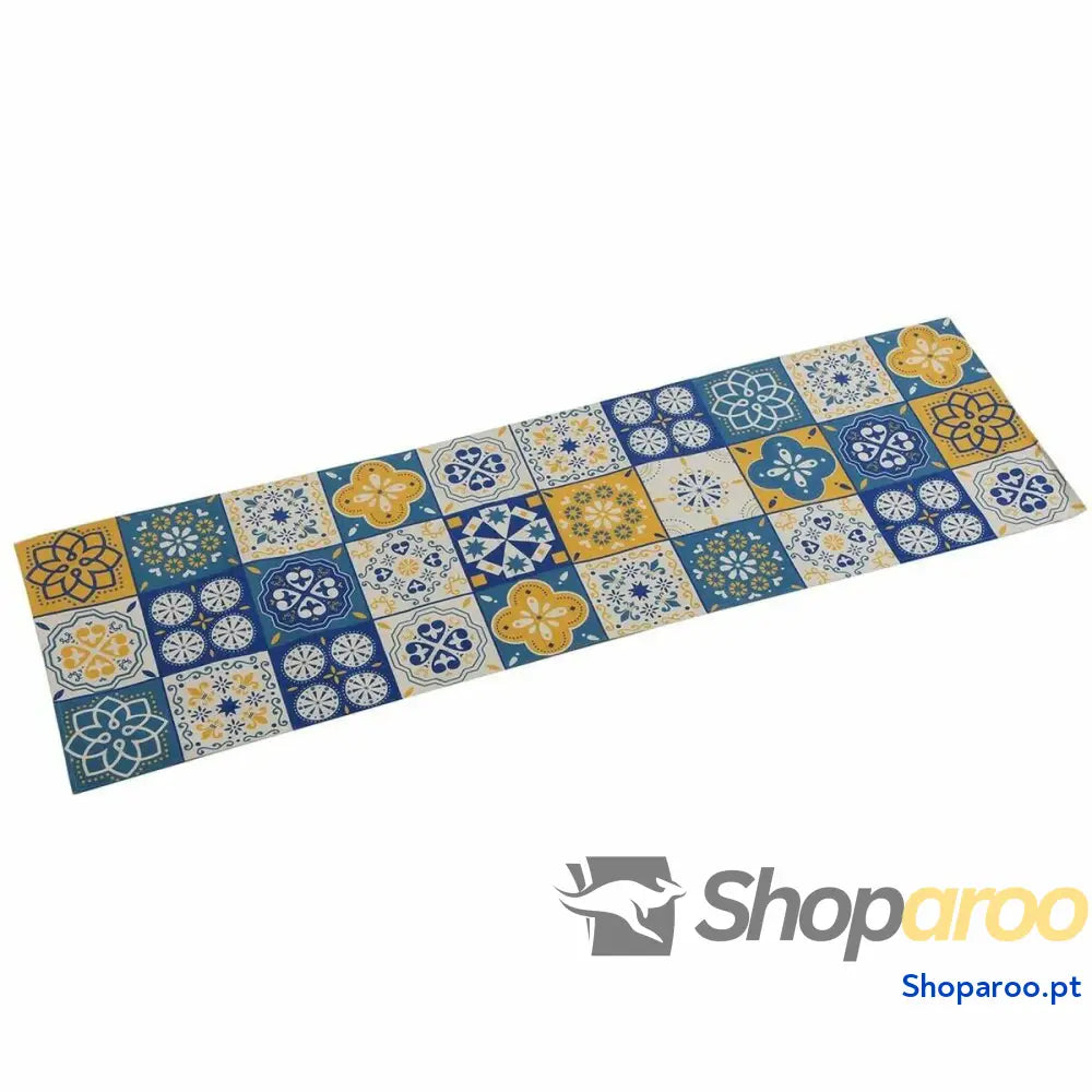 Caminho de Mesa Versa Mosaico Amarelo Poliéster (44,5 x 0,5 x 154 cm)