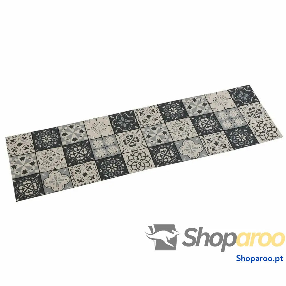 Caminho de Mesa Versa Mosaico Cinzento Poliéster (44,5 x 0,5 x 154 cm)
