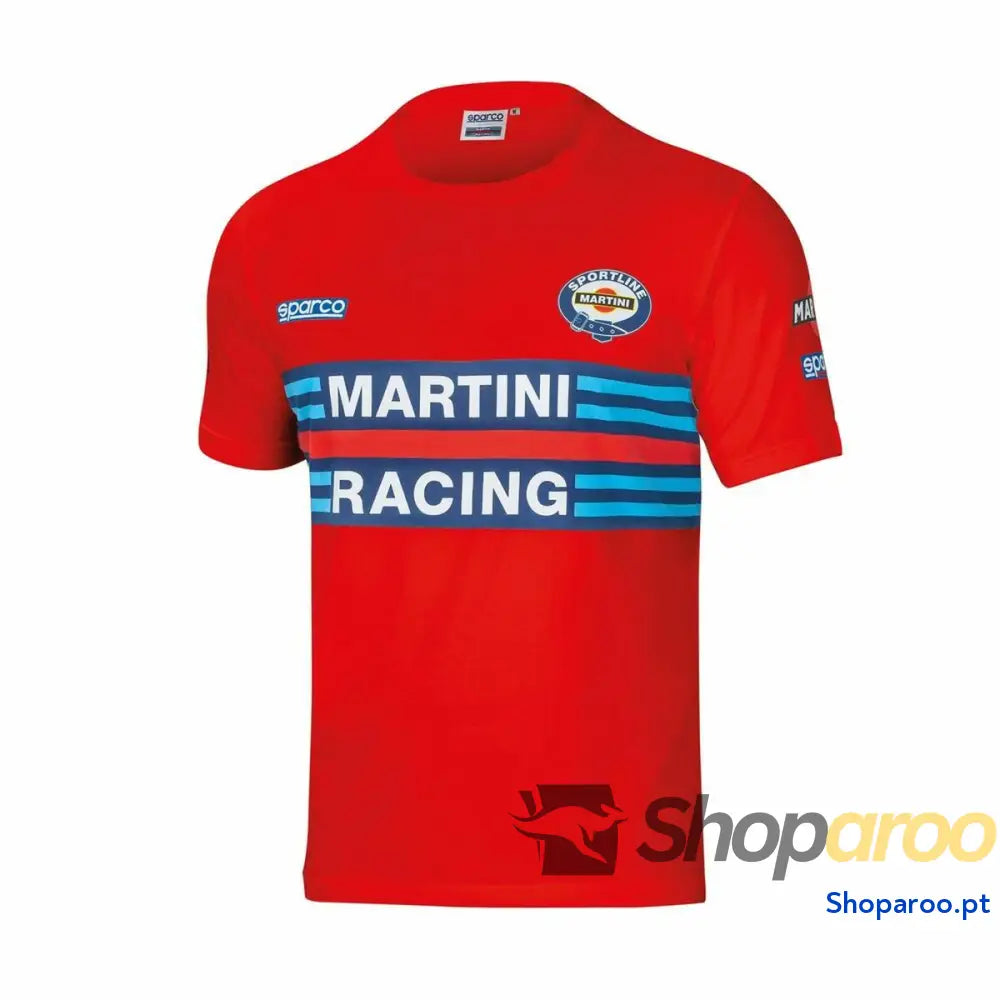 Camisola de Manga Curta Homem Sparco Martini Racing Vermelho