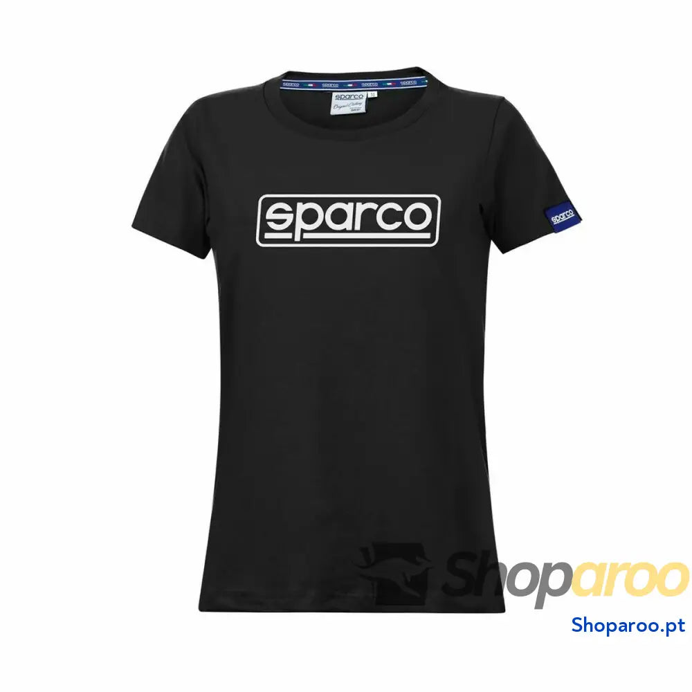 Camisola de Manga Curta Mulher Sparco S01325NR2M Preto (M)