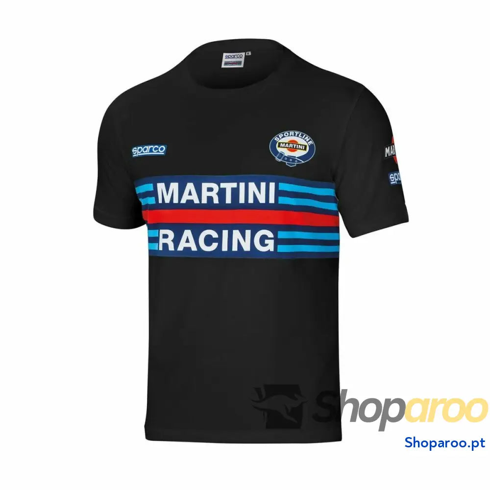 Camisola de Manga Curta Sparco Martini Racing Preto S