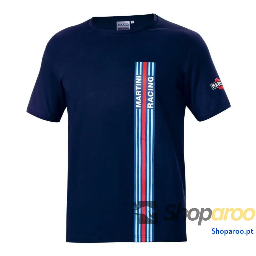 Camisola de Manga Curta Sparco Martini Racing (XS) Azul Marinho