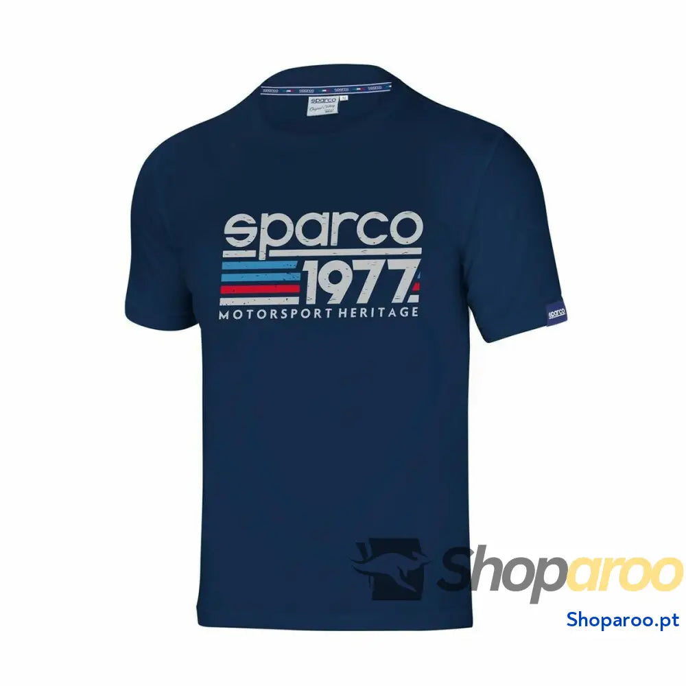 Camisola de Manga Curta Sparco S01329BM3L Azul Marinho