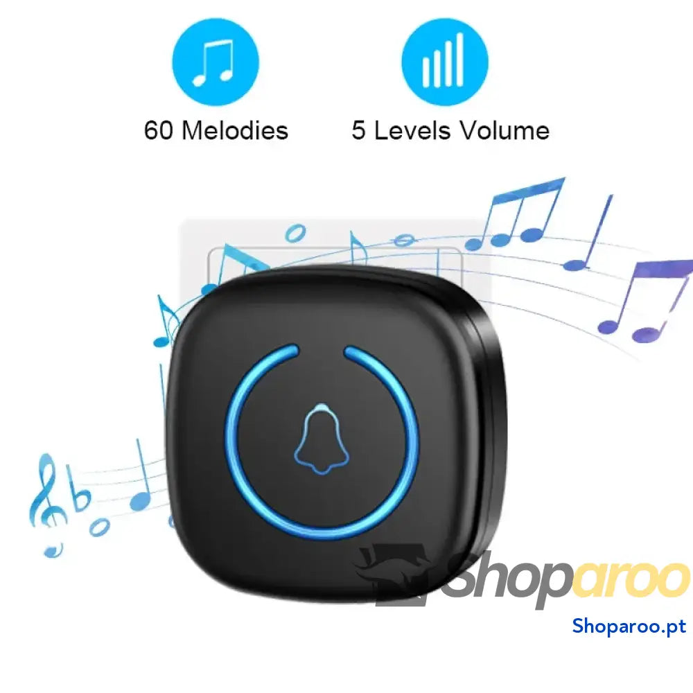 Campainha inteligente sem fios à prova de água com 60 toques e 300m alcance