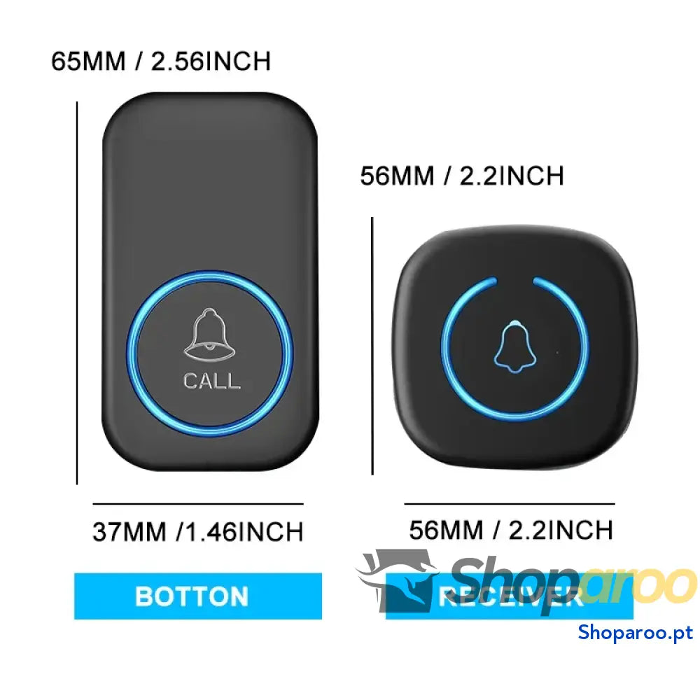 Campainha inteligente sem fios à prova de água com 60 toques e 300m alcance