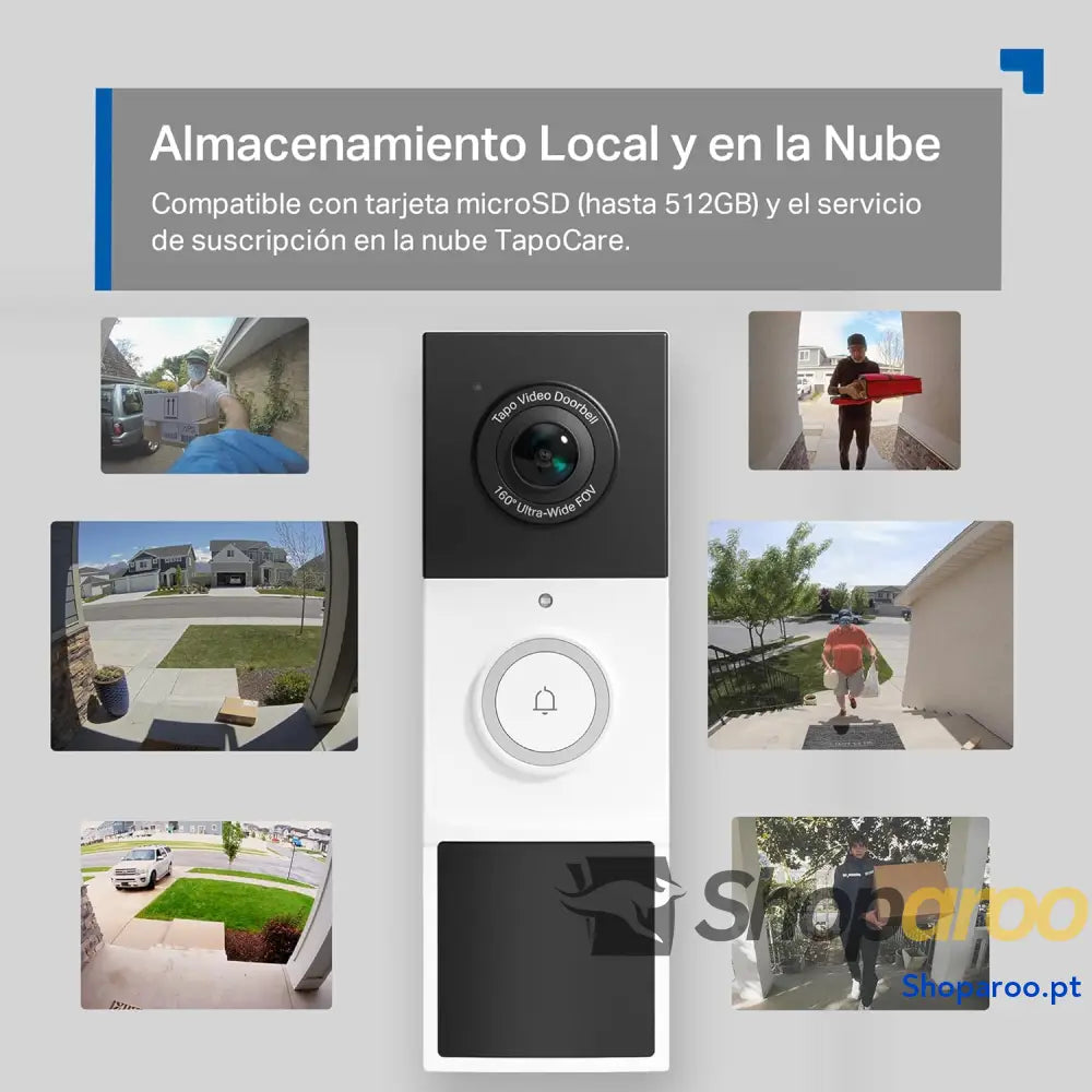 Campainha sem fios com câmara 2K campainha vídeo porteiro WiFi exterior à prova de água deteção movimento inteligente