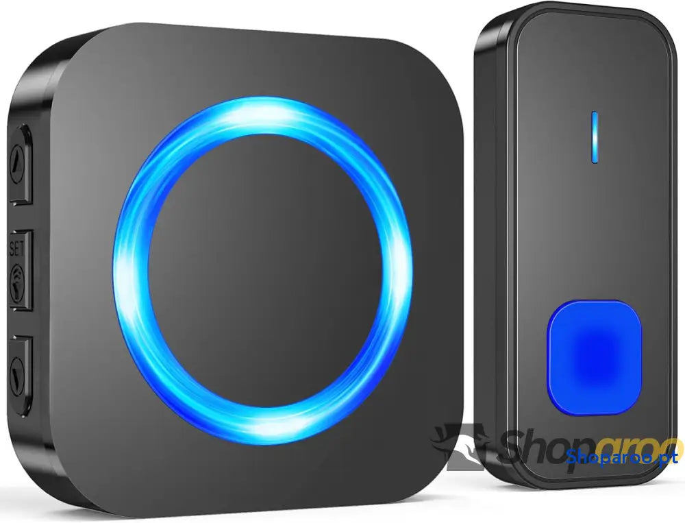 Campainha sem fios exterior impermeável kit Doorbell porta para casa 400 m de alcance com 55 melodias 5 níveis volume