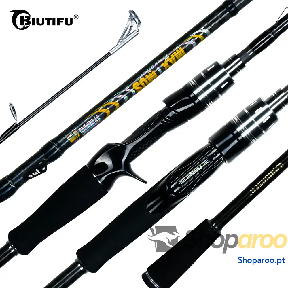 Cana de Pesca Spinning e Baitcasting Maximus Carbono 30T 1,8m a 3,0m