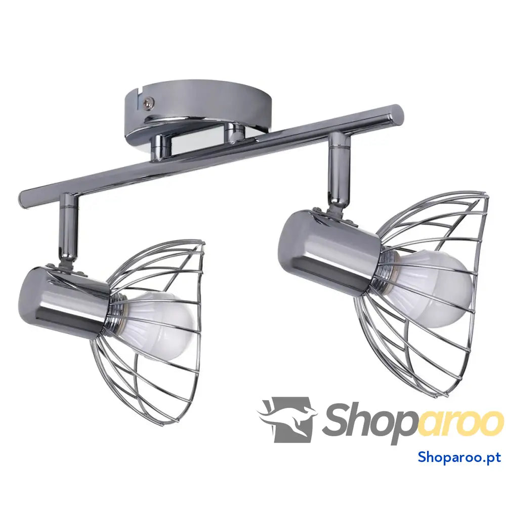 Candeeiro de teto Activejet AJE-GIZEL 2P Prateado Metal 40 W