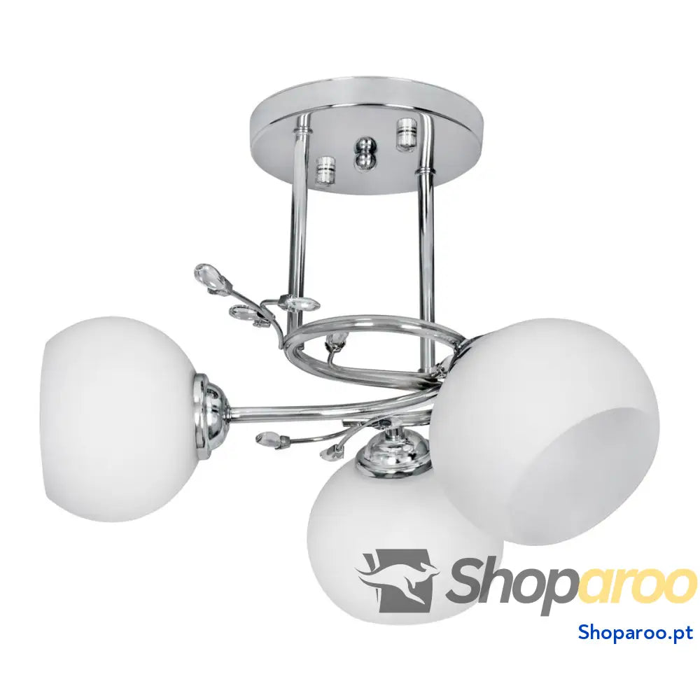Candeeiro de teto Activejet AJE-IRMA 3P Branco Prateado Metal 40 W 39 x 29 x 35 cm