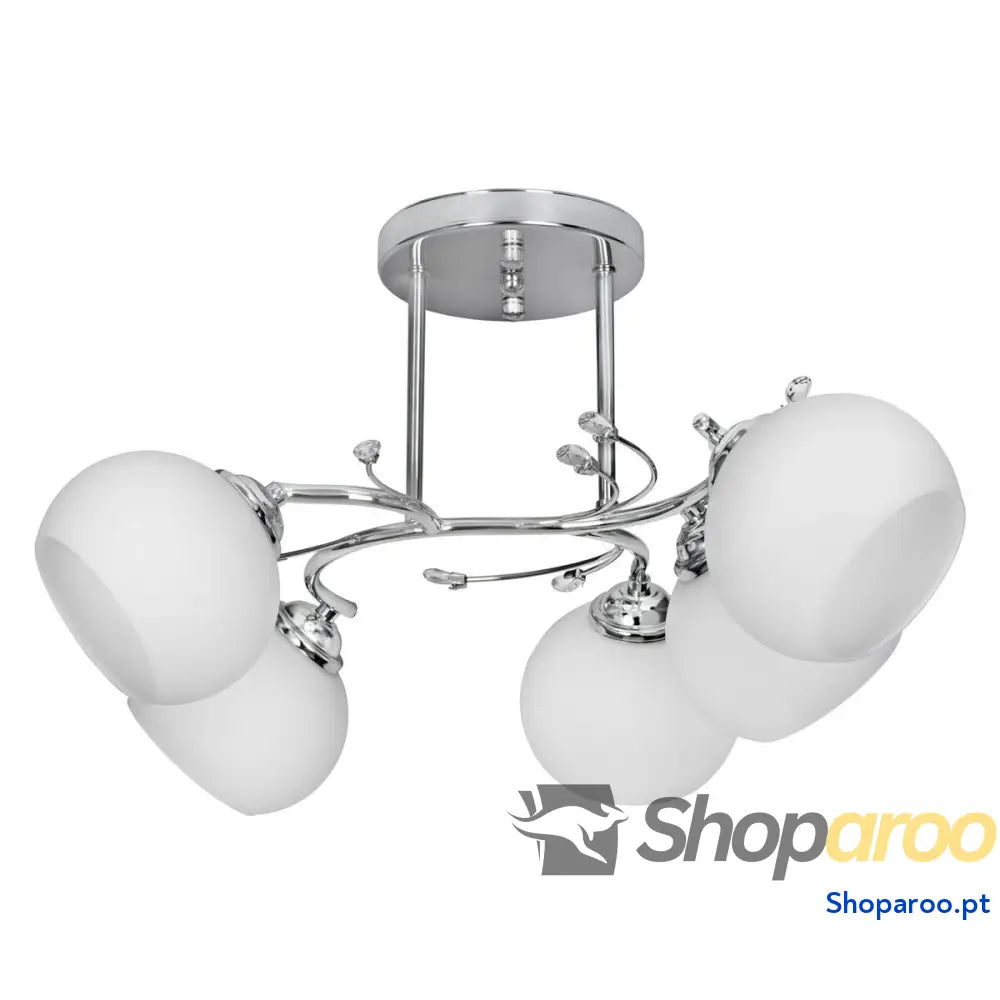 Candeeiro de teto Activejet AJE-IRMA 5P Branco Preto Prateado Metal 40 W 50,9 x 28 x 46 cm