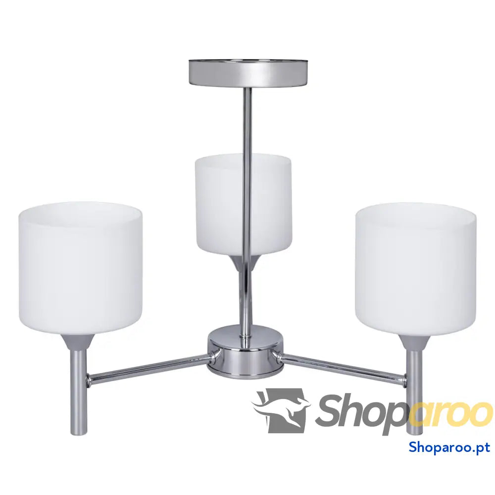 Candeeiro de teto Activejet AJE-MIRA 3P Branco Prateado Metal 40 W