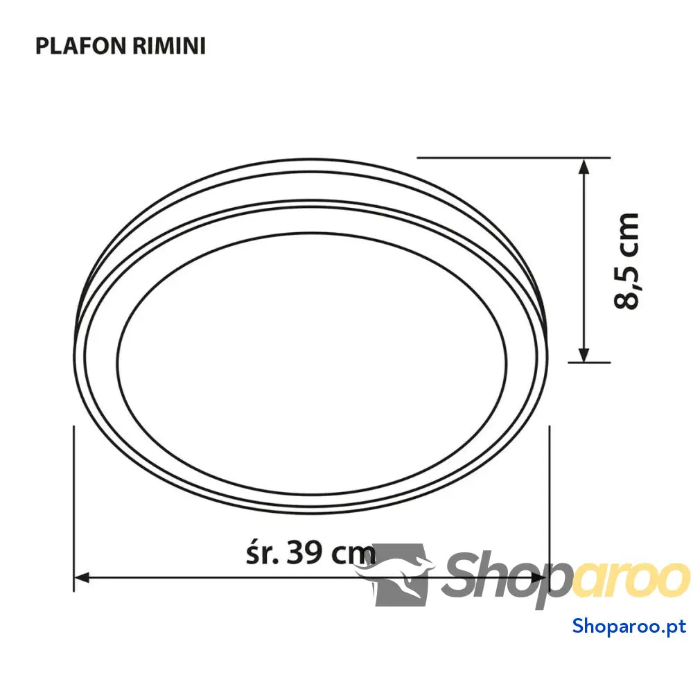Candeeiro de teto Activejet AJE-RIMINI Branco Preto 12 W