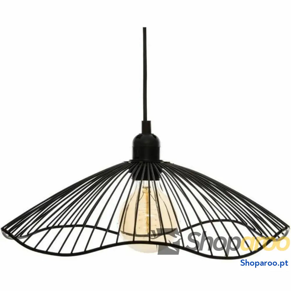 Candeeiro de teto Atmosphera Cháteau 40W Preto Metal (Ø 34 x 15,5 cm)