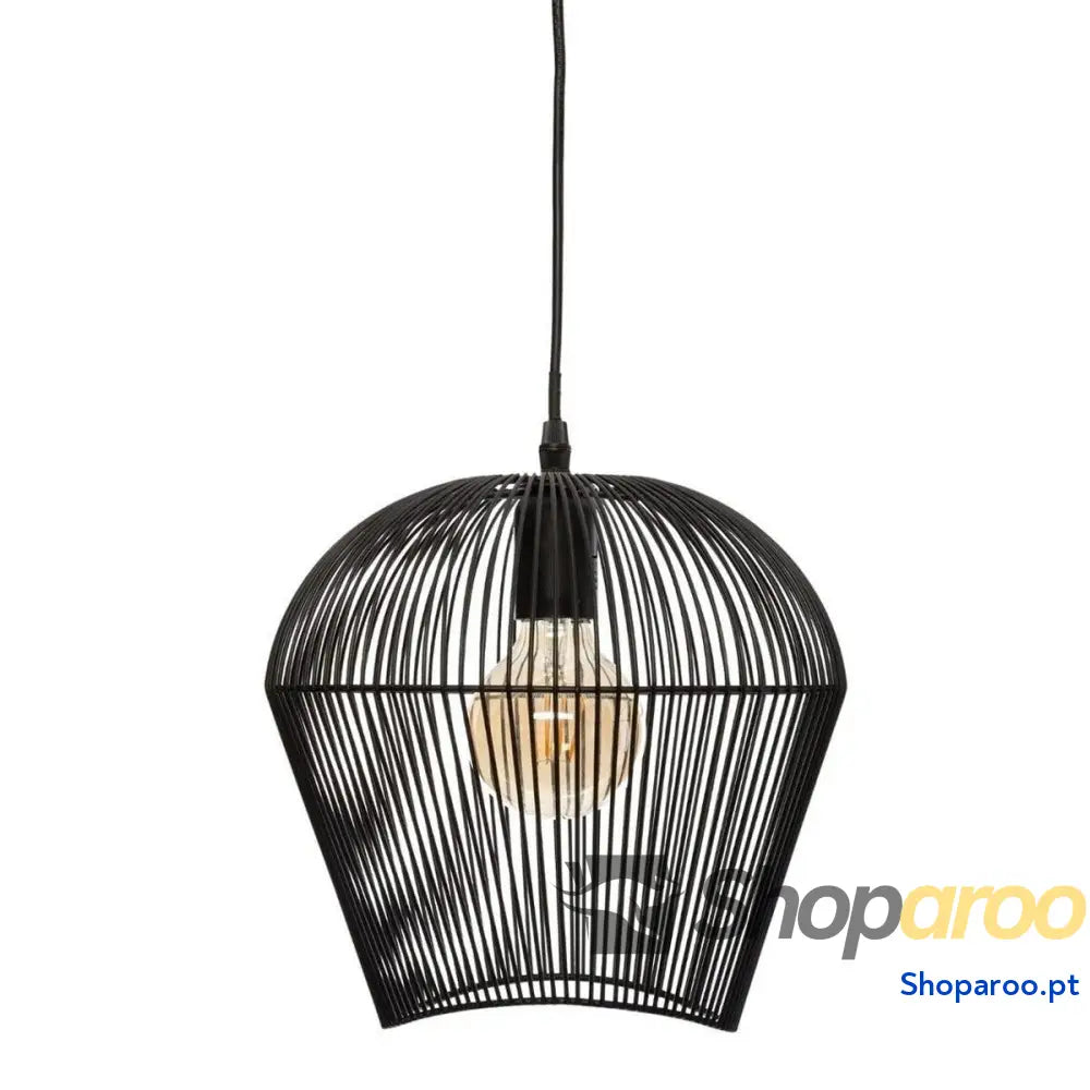 Candeeiro de teto Atmosphera Jena Preto 40W Metal (26 x 26 x 25 cm)