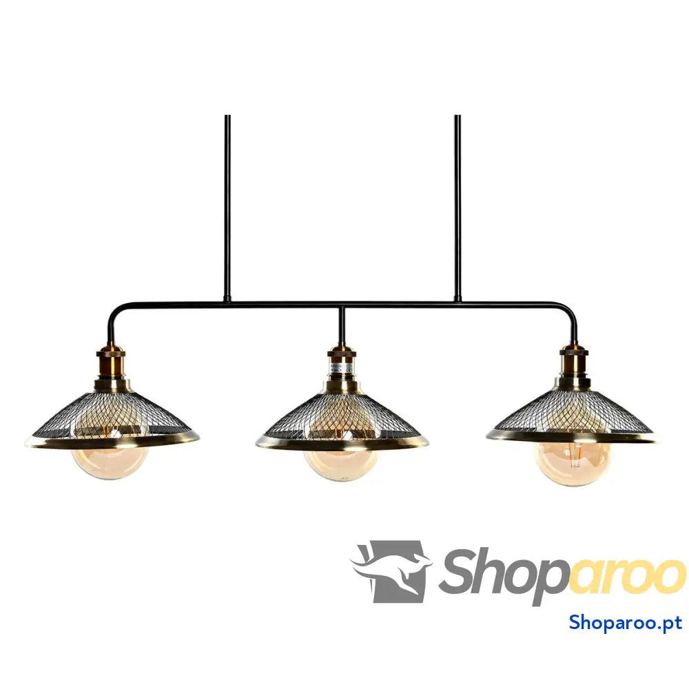 Candeeiro de teto DKD Home Decor 100 x 29 x 22 cm Preto Dourado Metal 50 W
