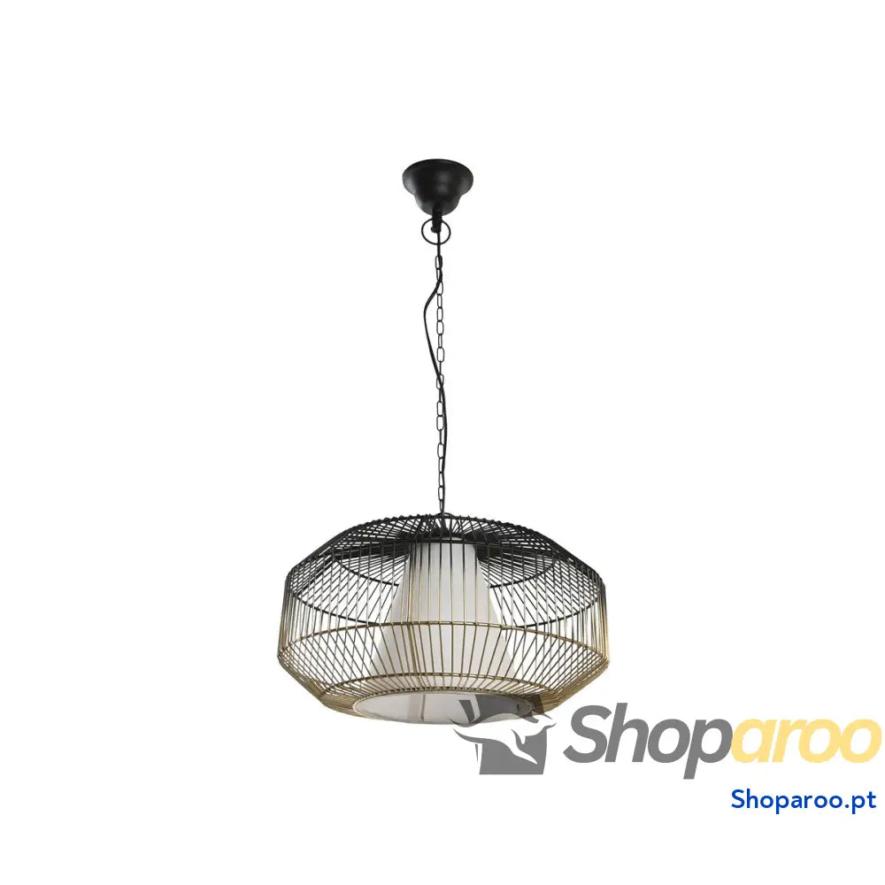 Candeeiro de teto DKD Home Decor 42 x 42 x 23 cm Preto Dourado Ferro 50 W