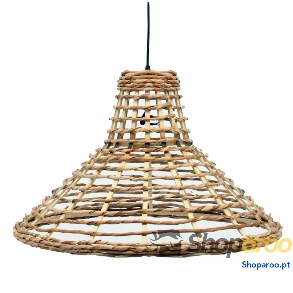 Candeeiro de teto DKD Home Decor 56 x 56 x 34 cm Castanho Rotim 50 W