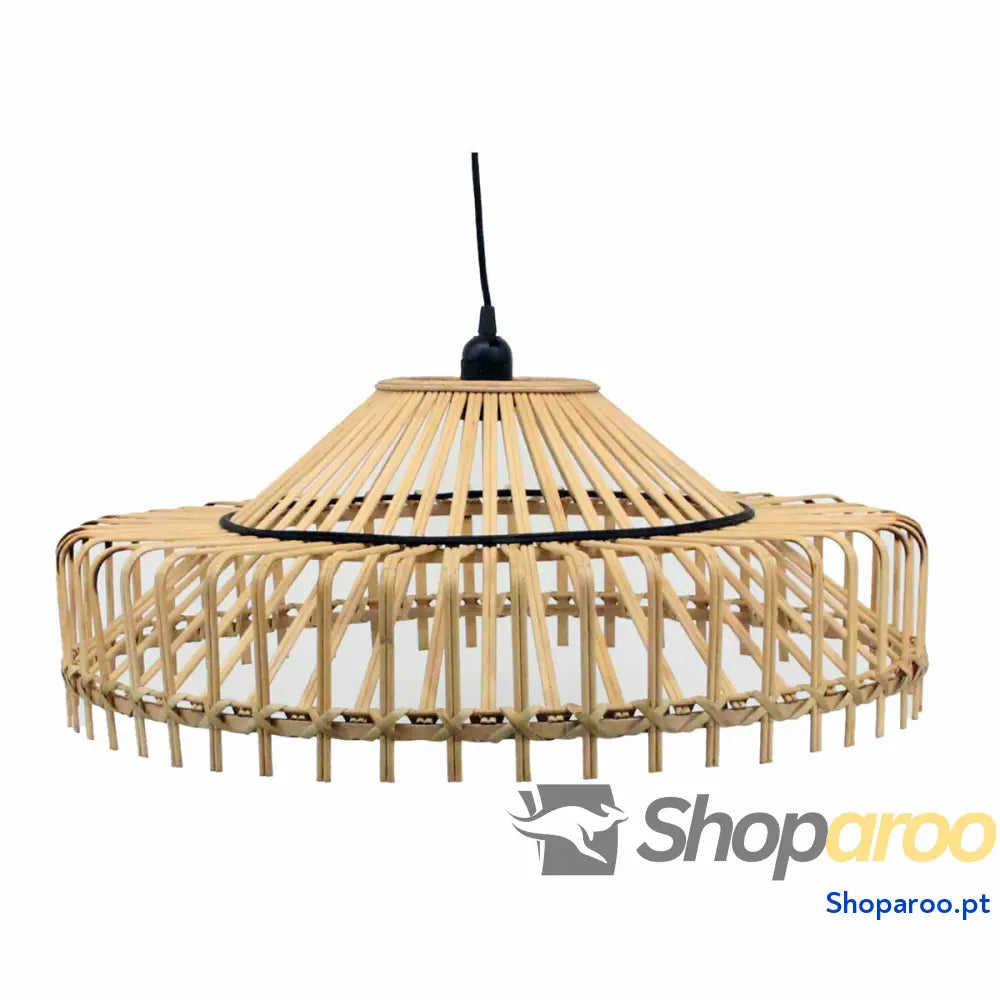 Candeeiro de teto DKD Home Decor 61 x 61 x 23 cm 61 x 61 x 31 cm Castanho Bambu 50 W