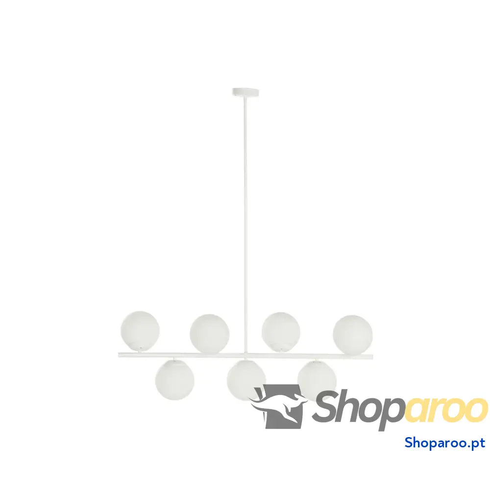 Candeeiro de teto DKD Home Decor 98 x 45 x 30 cm Cristal Metal Branco 50 W