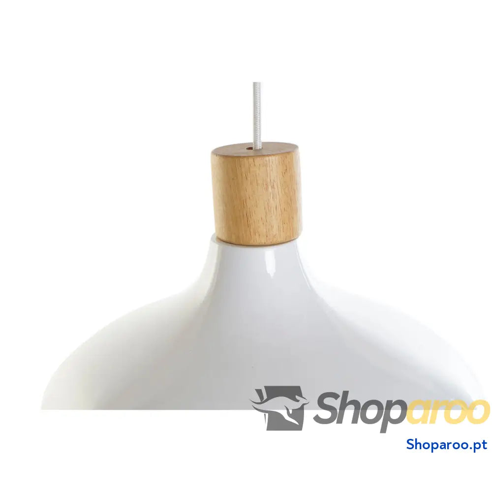 Candeeiro de teto DKD Home Decor Branco Castanho Metal Pinheiro 50 W 35,5 x 35,5 x 21 cm