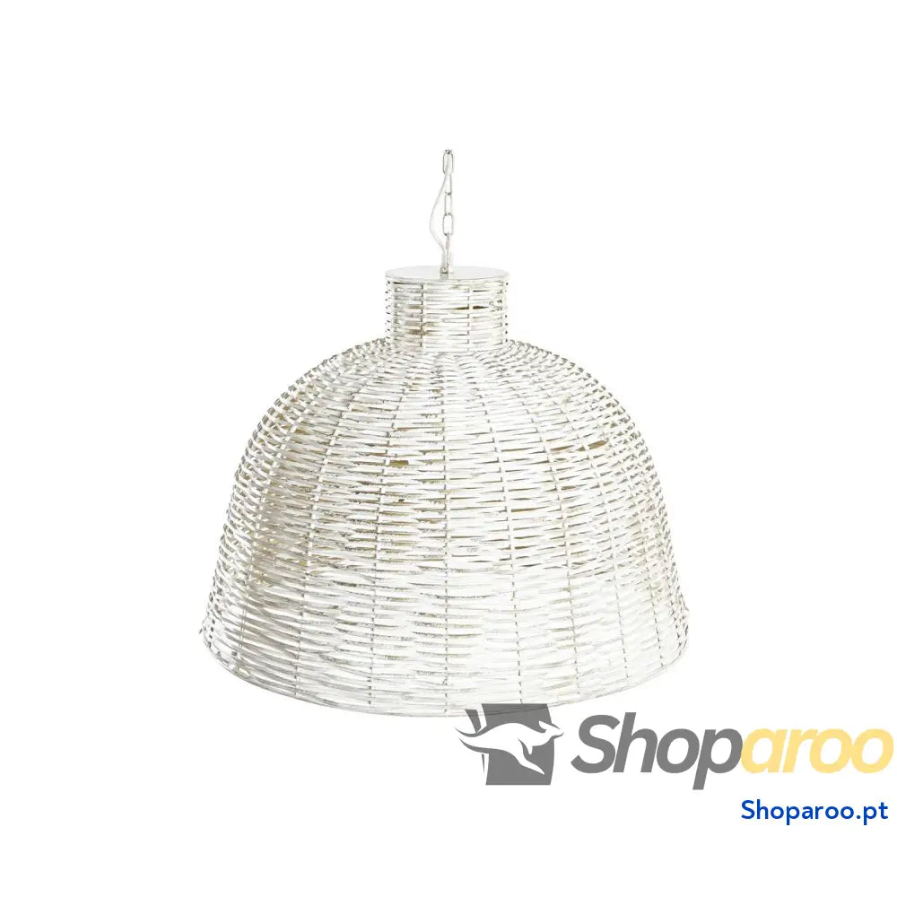 Candeeiro de teto DKD Home Decor Branco Dourado Ferro 50 W 51 x 51 x 38 cm