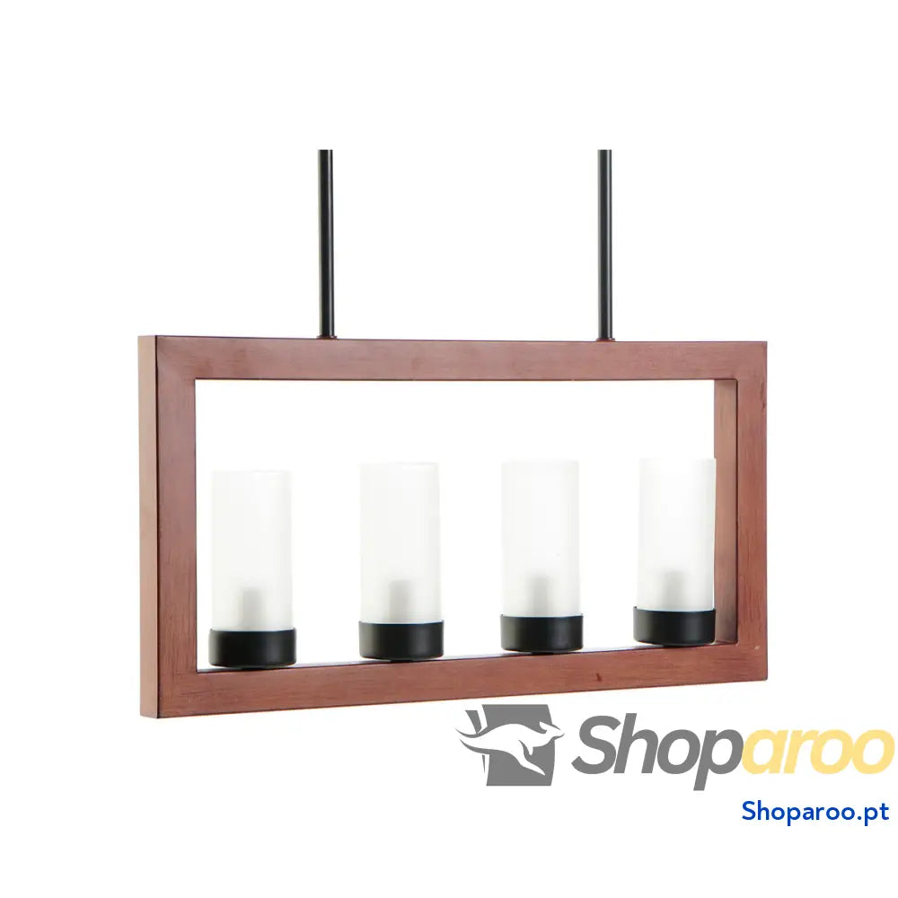 Candeeiro de teto DKD Home Decor Castanho Alumínio Cristal (52 x 6 x 26 cm)