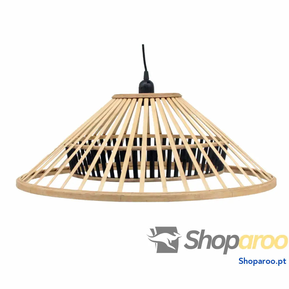 Candeeiro de teto DKD Home Decor Castanho Bambu 50 W (60 x 60 x 21 cm)