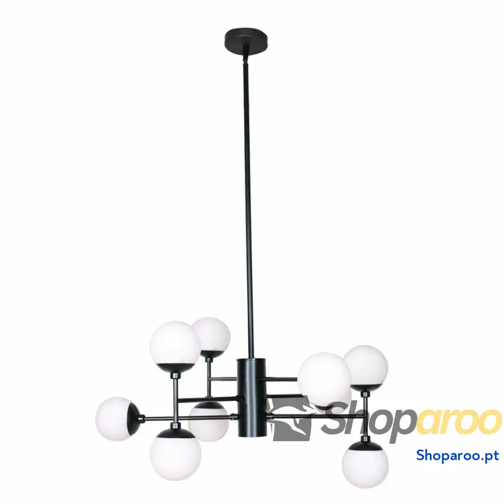 Candeeiro de teto DKD Home Decor Cristal Preto (76.2 x 76.2 x 40.64 cm)