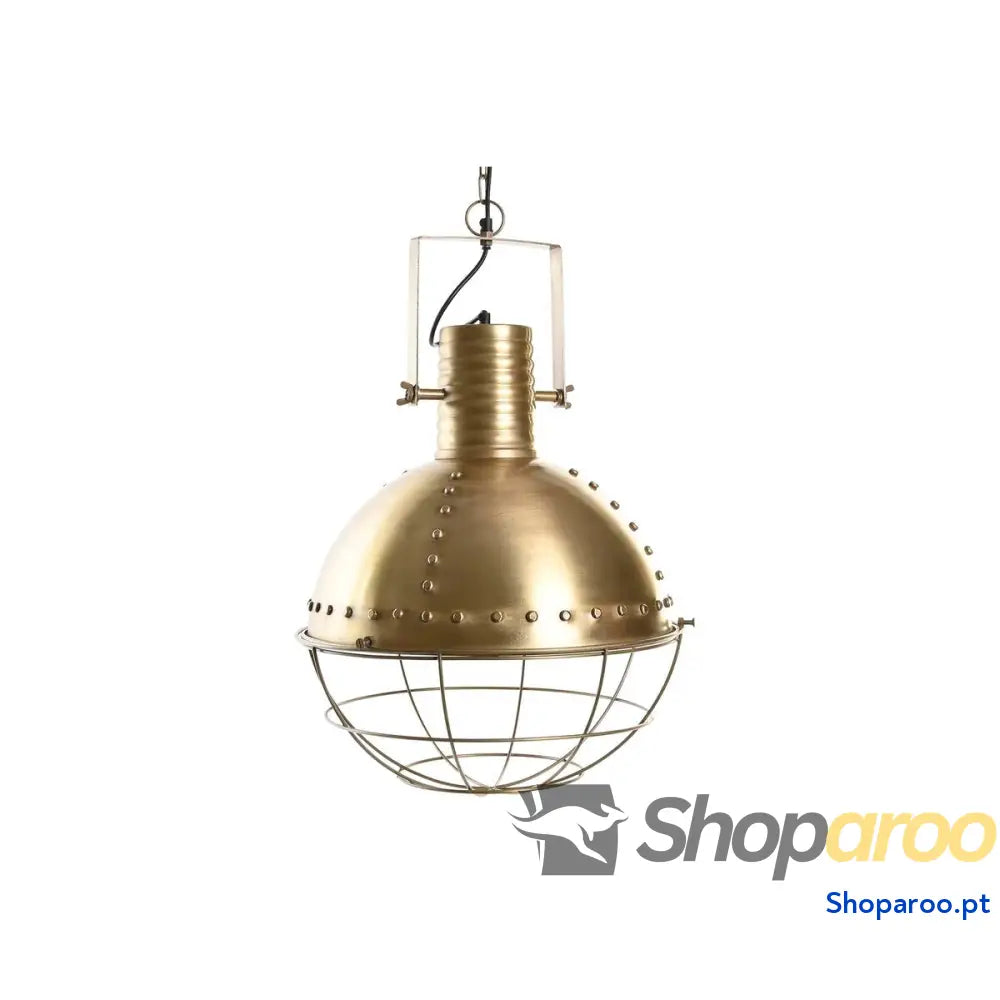 Candeeiro de teto DKD Home Decor Dourado 50 W (43 x 43 x 61 cm)