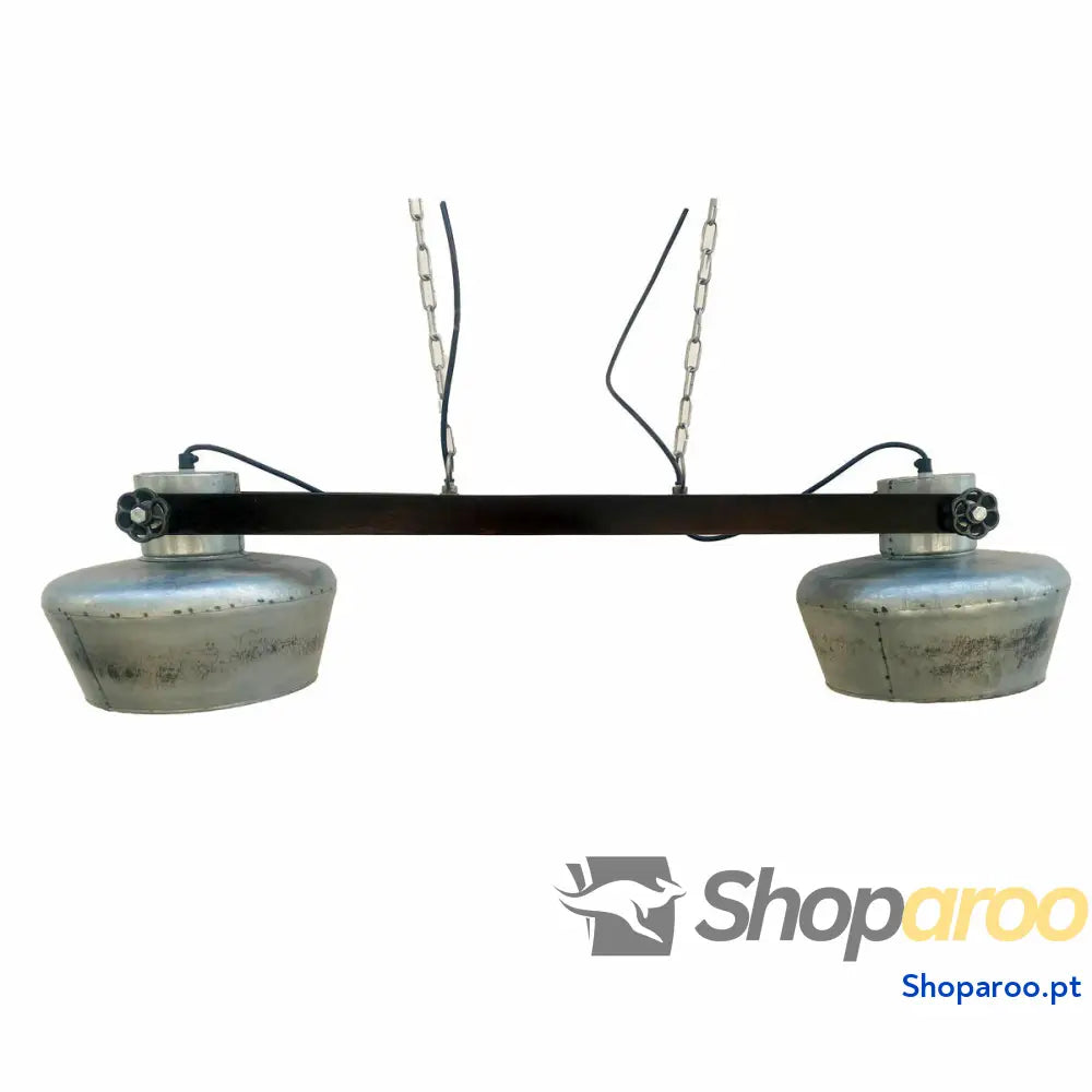 Candeeiro de teto DKD Home Decor Ferro Madeira de mangueira 50 W (104 x 25 x 28 cm)