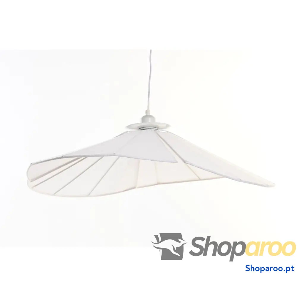 Candeeiro de teto DKD Home Decor Metal Linho Branco 50 W (68 x 68 x 21 cm)