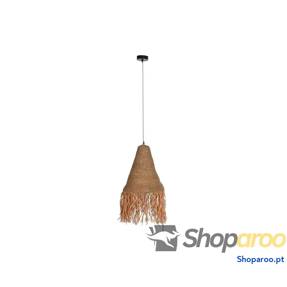 Candeeiro de teto DKD Home Decor Natural Ferro 50 W Jute (44 x 44 x 67 cm)