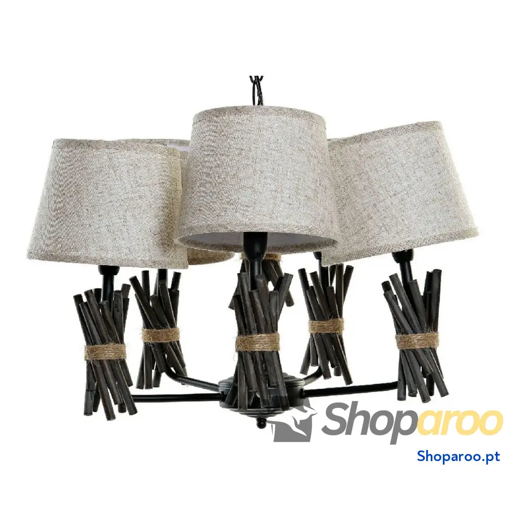 Candeeiro de teto DKD Home Decor Poliéster Metal (55 x 55 x 100 cm)