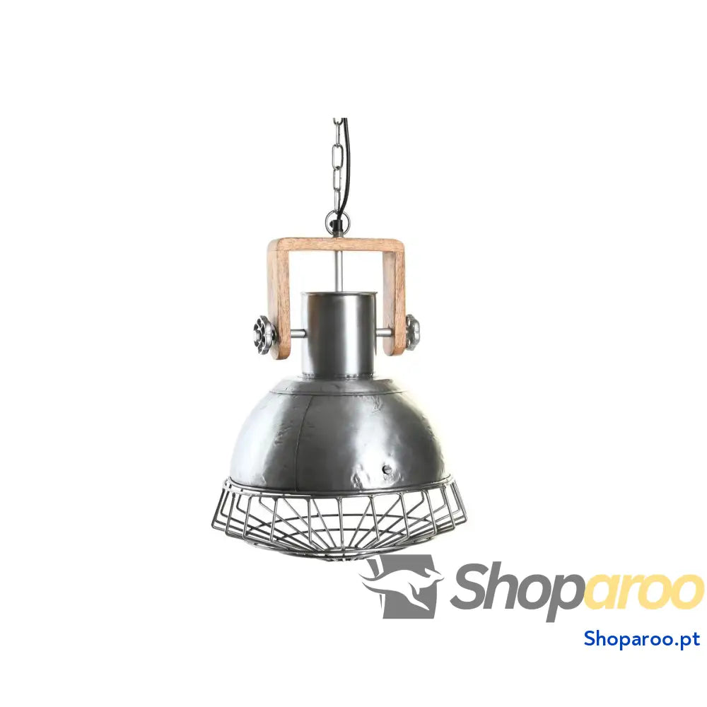 Candeeiro de teto DKD Home Decor Prateado Castanho Prata 50 W (31 x 31 x 44 cm)