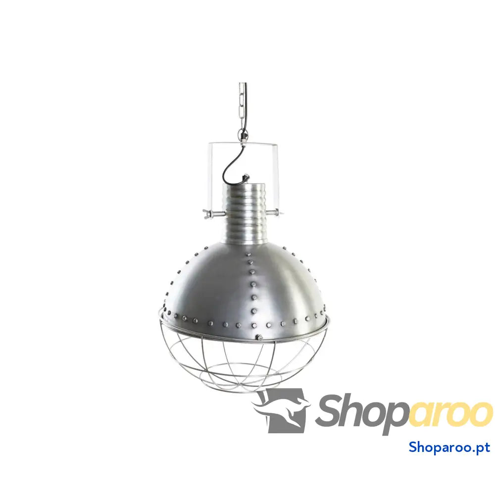 Candeeiro de teto DKD Home Decor Prateado Ferro 50 W 43 x 43 x 66 cm